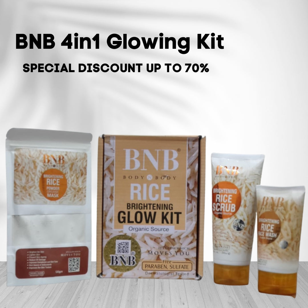 BNB Rice Extract Facial Kit 4in1 For Bright & Glowing Skin