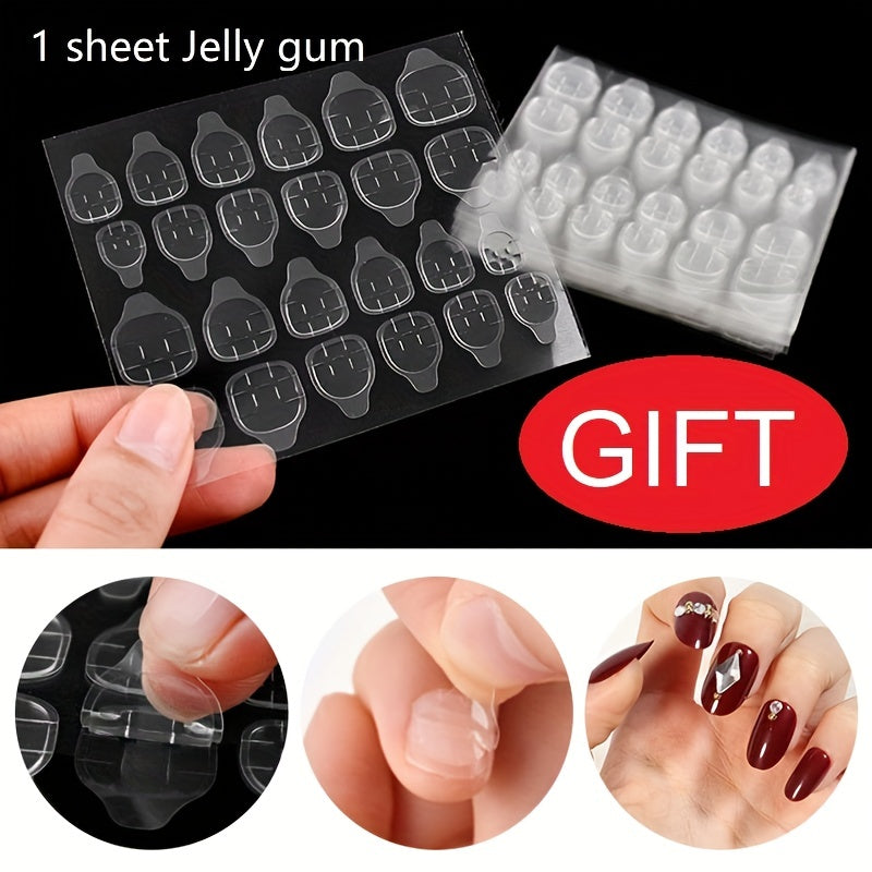 Matte red Coffin Press On Nails