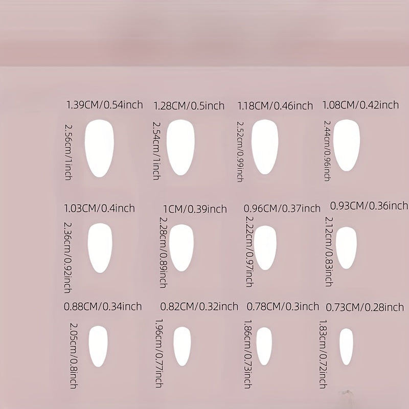 Almond Shape Nails - White Solid Color With Flower Design