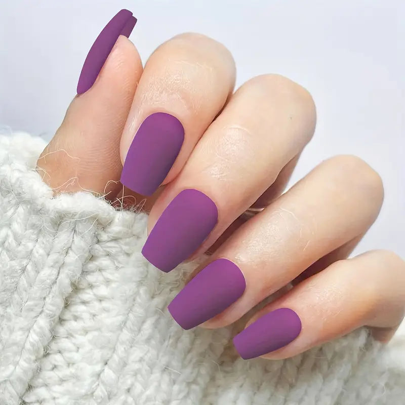 Matte Almond-Shaped Nails